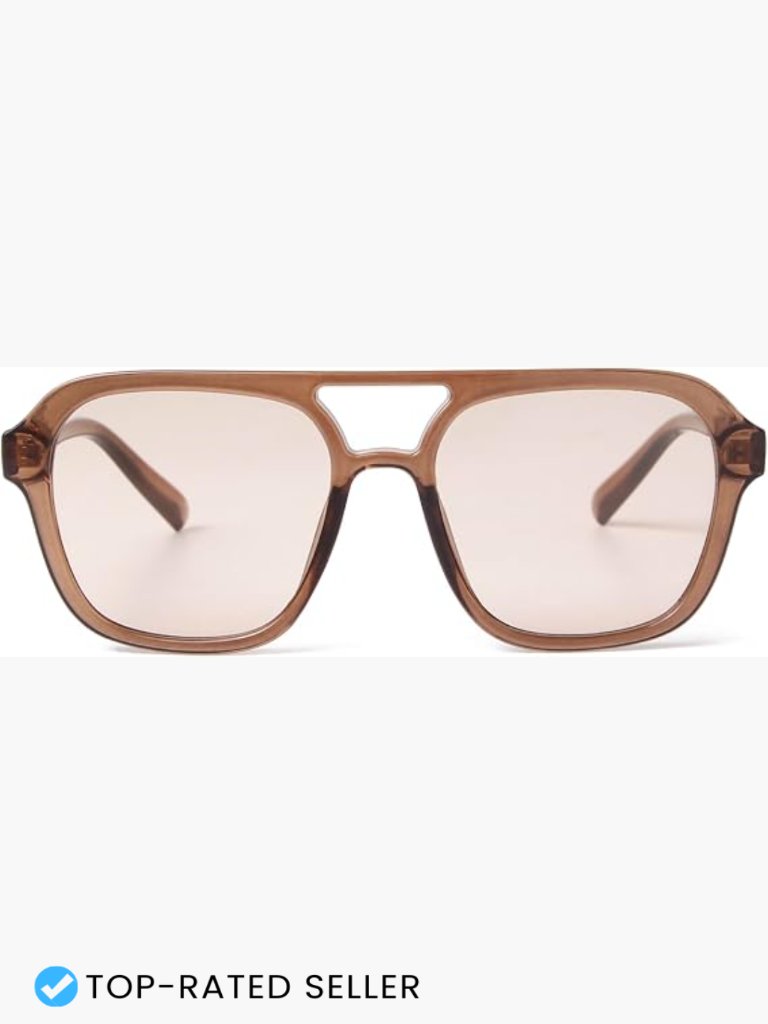 Retro Aviator Sunglasses Vintage 70s Square Stylish Unisex Fit